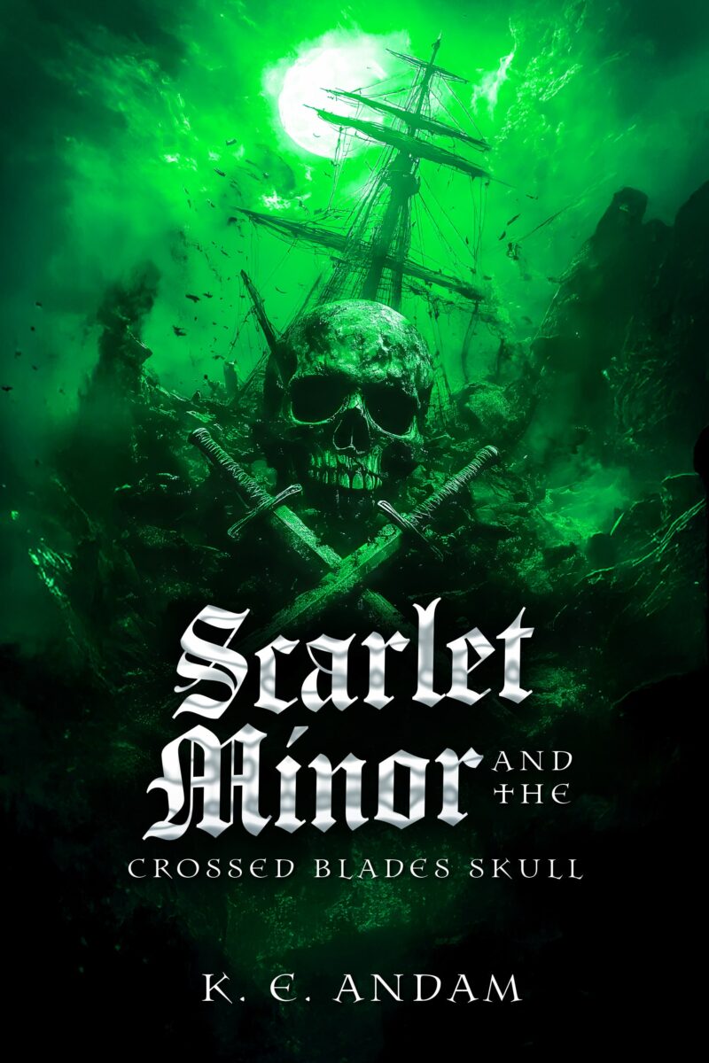 Scarlet Minor and the Crossed Blades Skull book cover